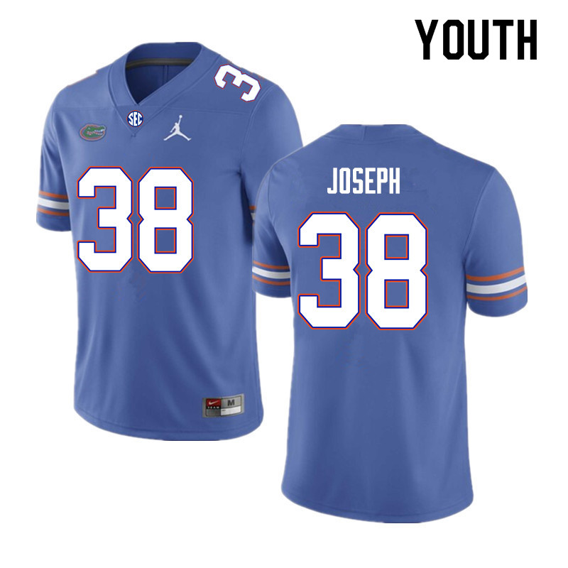 Youth #38 Carlson Joseph Florida Gators College Football Jerseys Sale-Royal